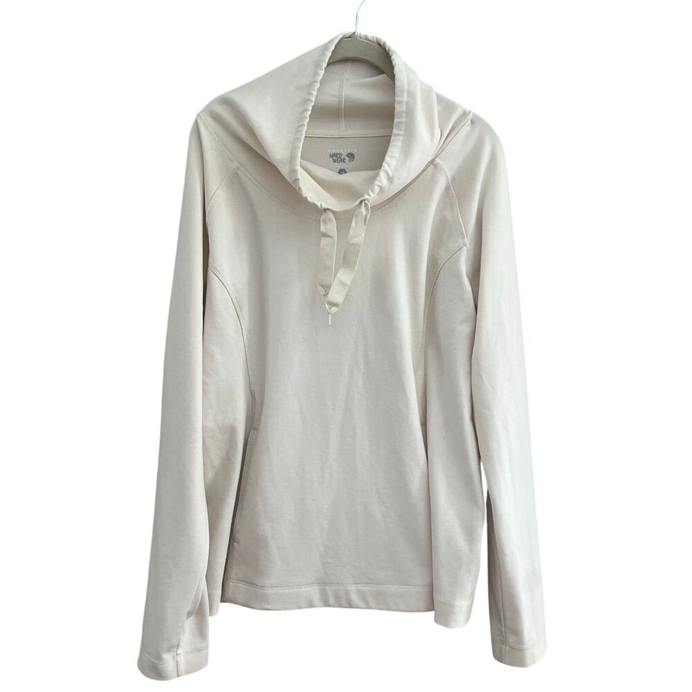 Mountain Hardware Sweatshirt Cream Long Sleeve Wool Blend Turtleneck-Large